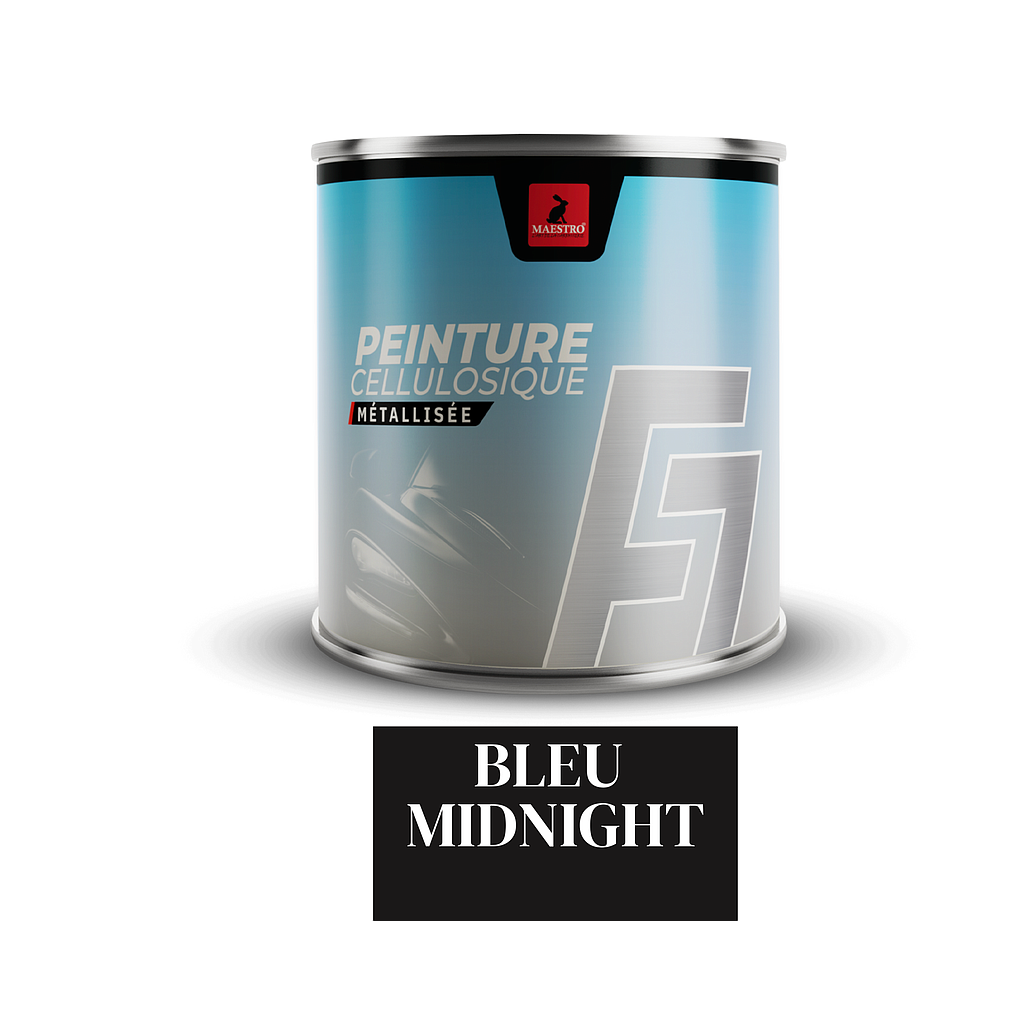 PEINTURE CELLULOSIQUE F7 METALISE 1KG BLEU MIDNIGHT
