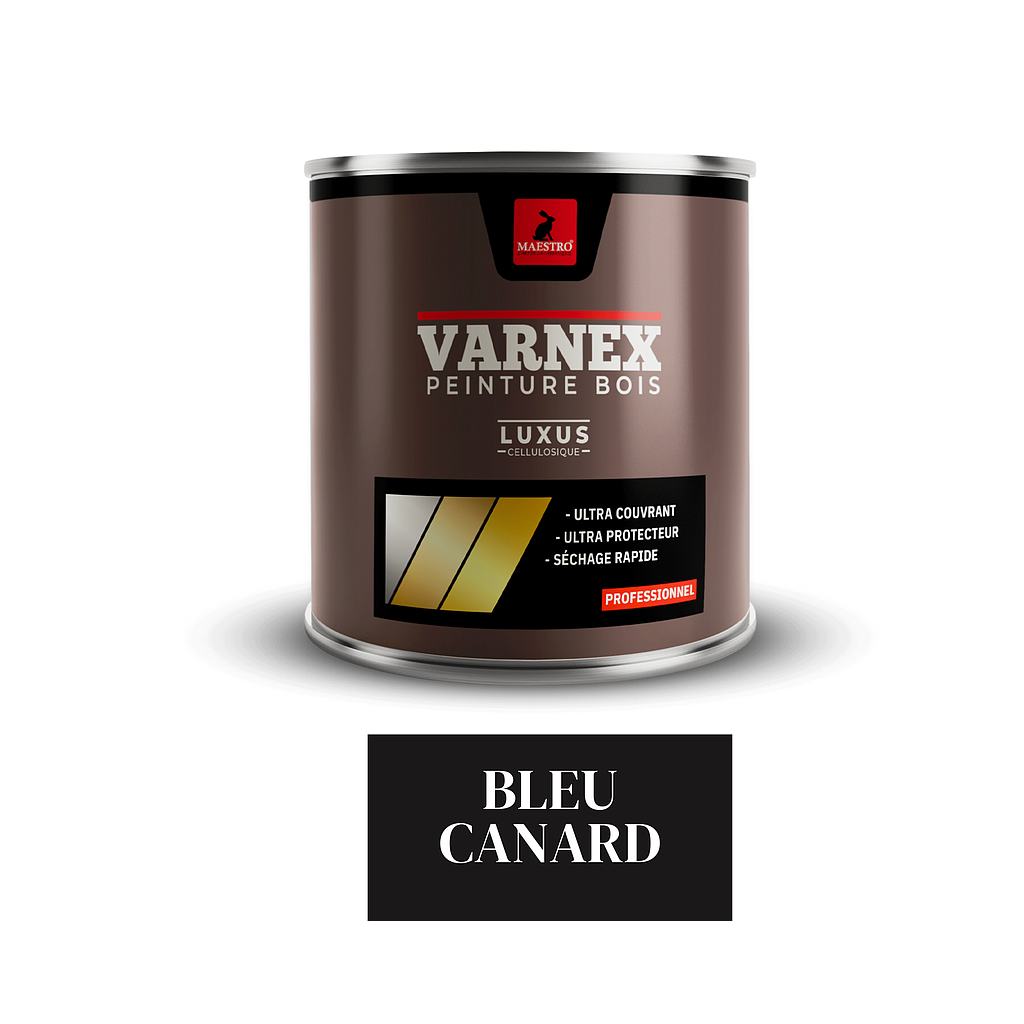 PEINTURE CELLULOSIQUE BOIS VARNEX LUXUS 1L BLEU CANARD