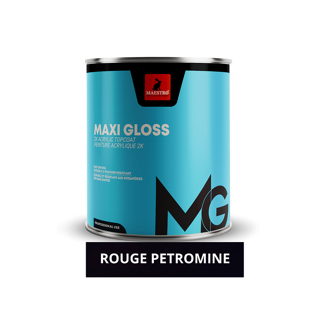 PEINTURE ACRYLIQUE 2K MAXIGLOSS 3LT ROUGE PETROMIN