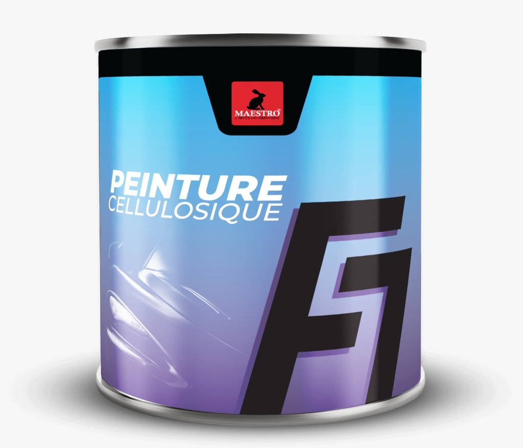 PEINTURE CELLULOSIQUE F7 EXPRESS 0,2Kg NOIR MAT
