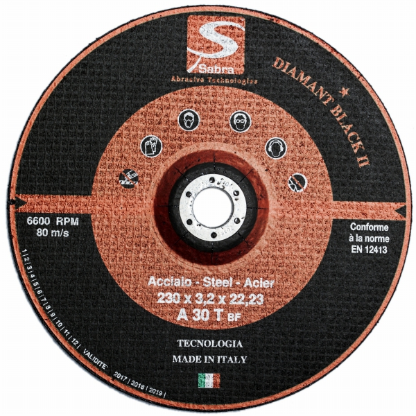 DISQUE A TRONCONNER SABRA MARBRE 230X3.2