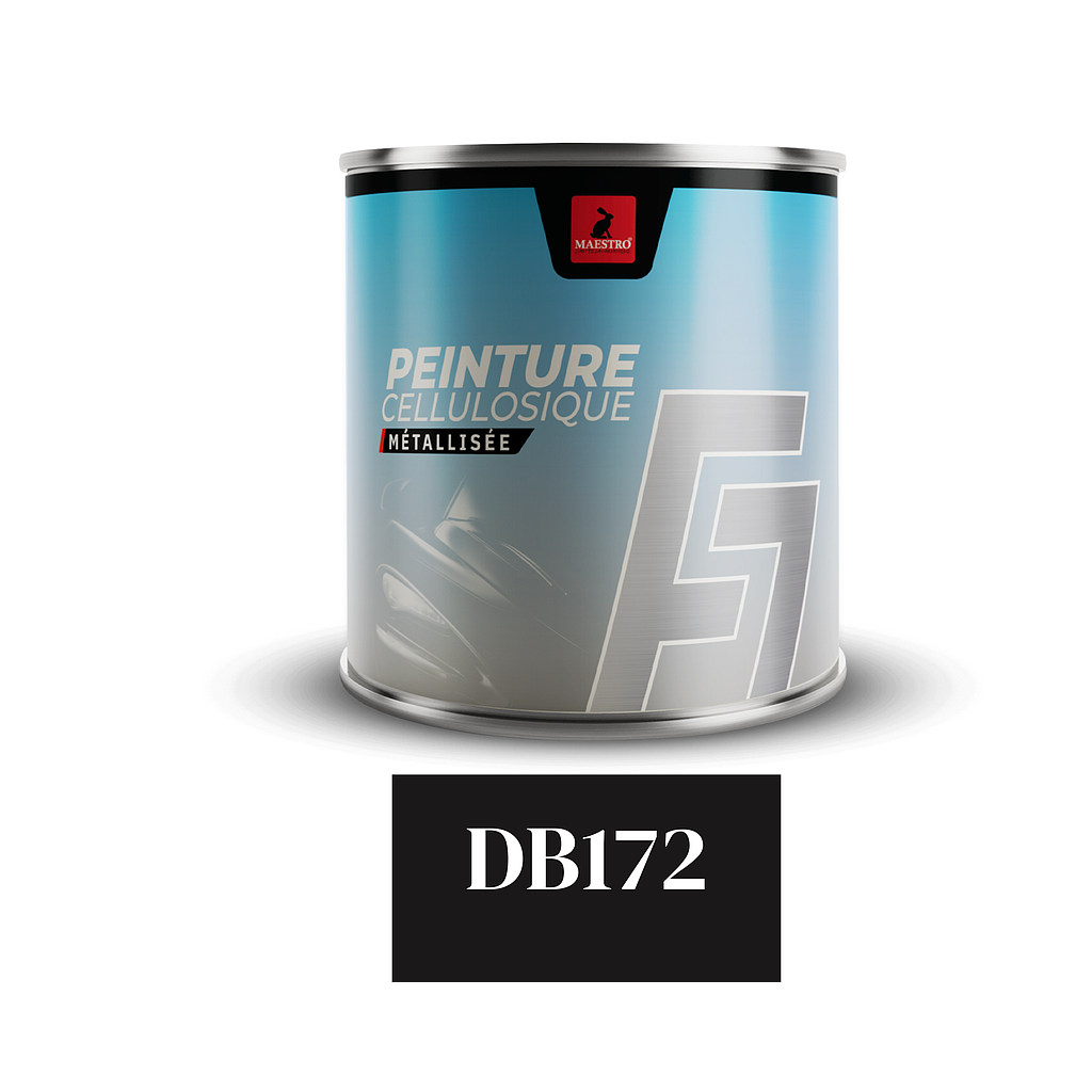 PEINTURE CELLULOSIQUE F7 METALISE 1KG GRIS DB172